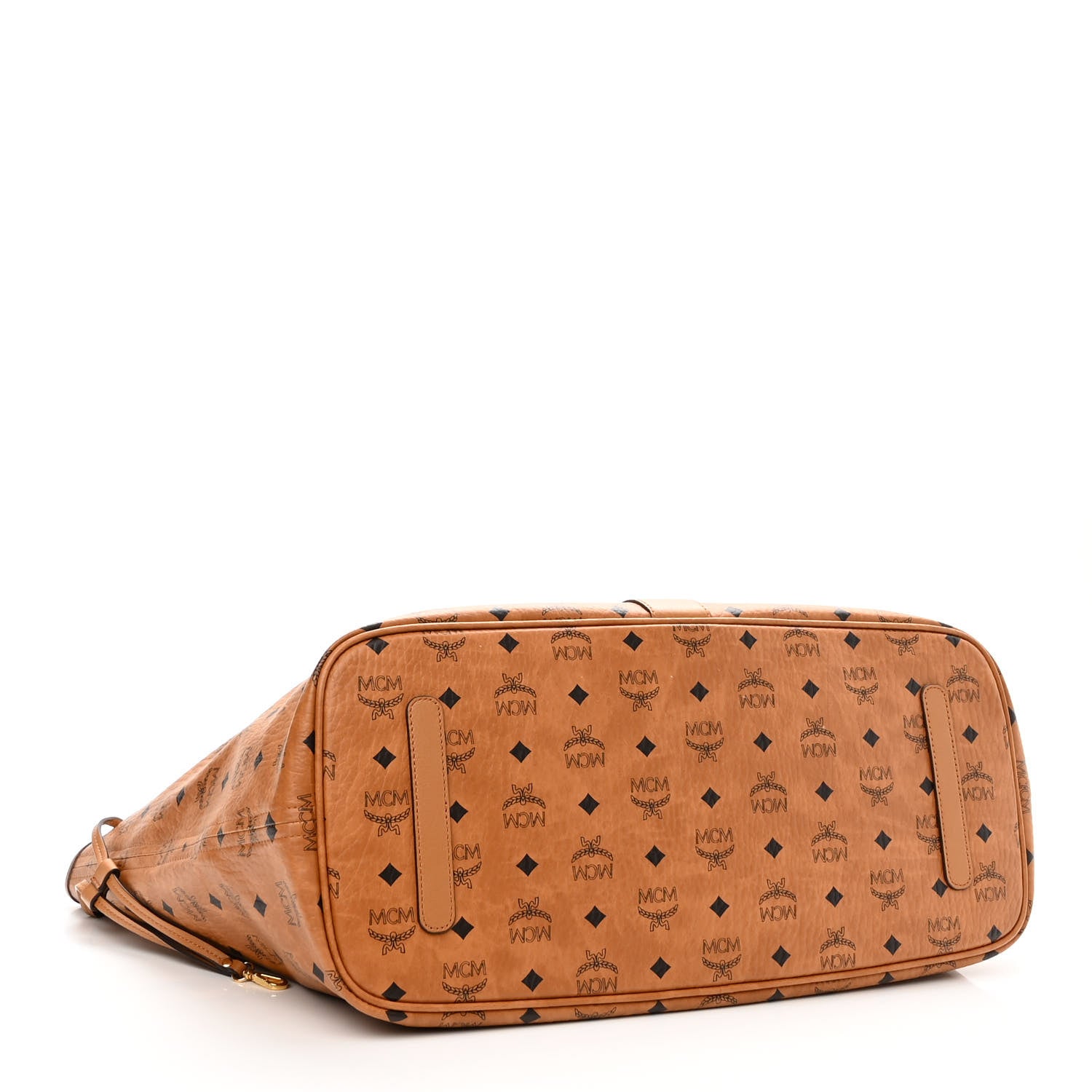 MCM Visetos Large Liz Reversible Shopper Tote Cognac 7 of 16