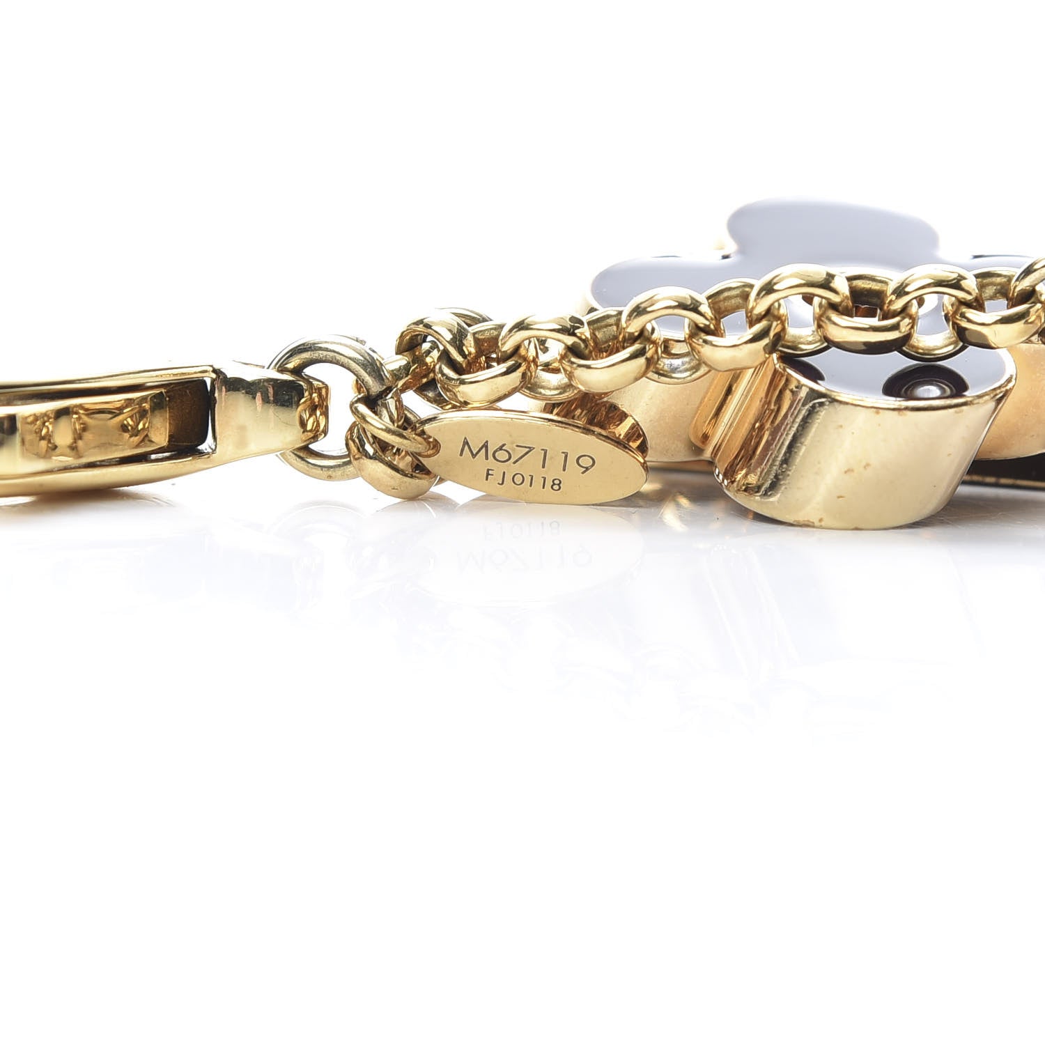 Louis Vuitton Fleur De Monogram Bag Charm Dore 4 of 5