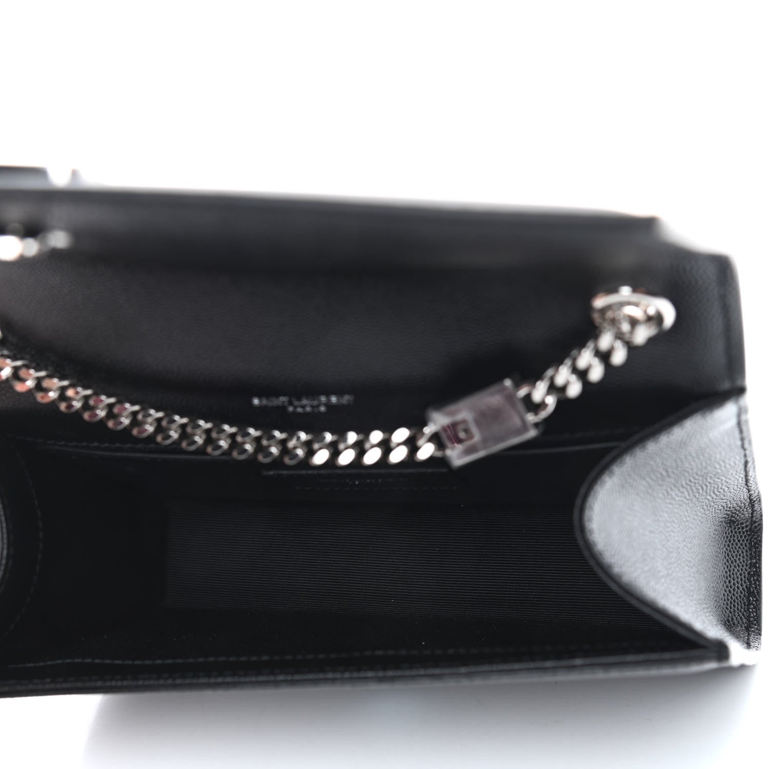 Saint Laurent Grain De Poudre Small Monogram Kate Satchel Black 4 of 7