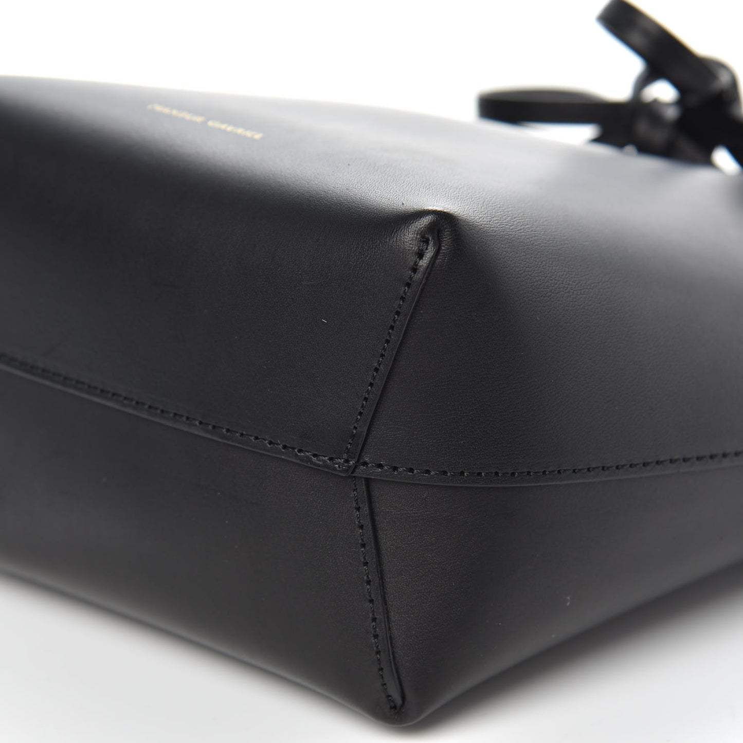 Calfskin Mini Mini Bucket Bag Black Flamma