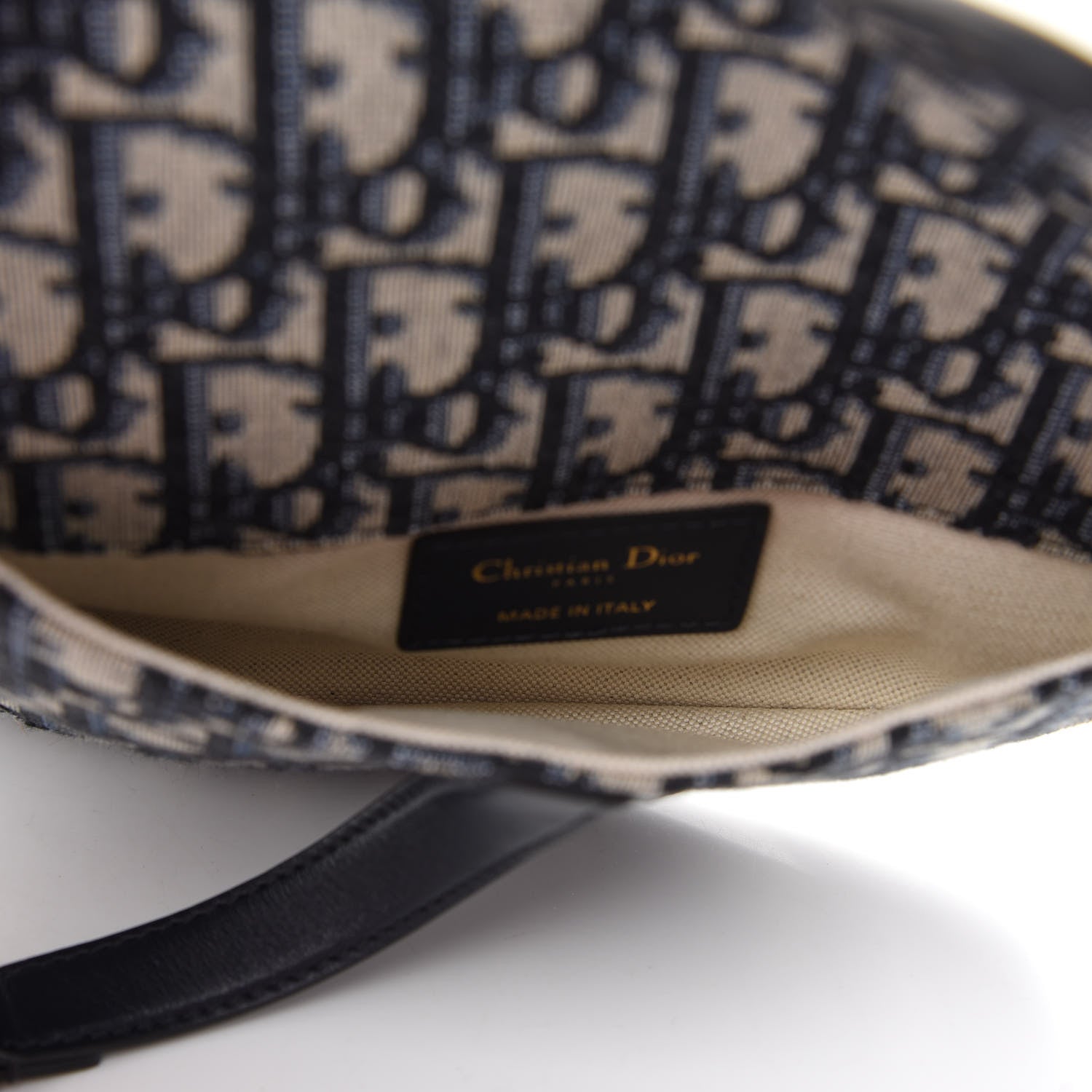 Christian Dior Oblique Saddle Belt Bag Blue 4 of 7