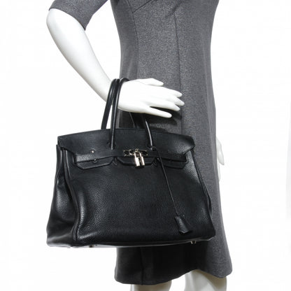 Hermes Taurillon Clemence Birkin 35 Black 2 of 7