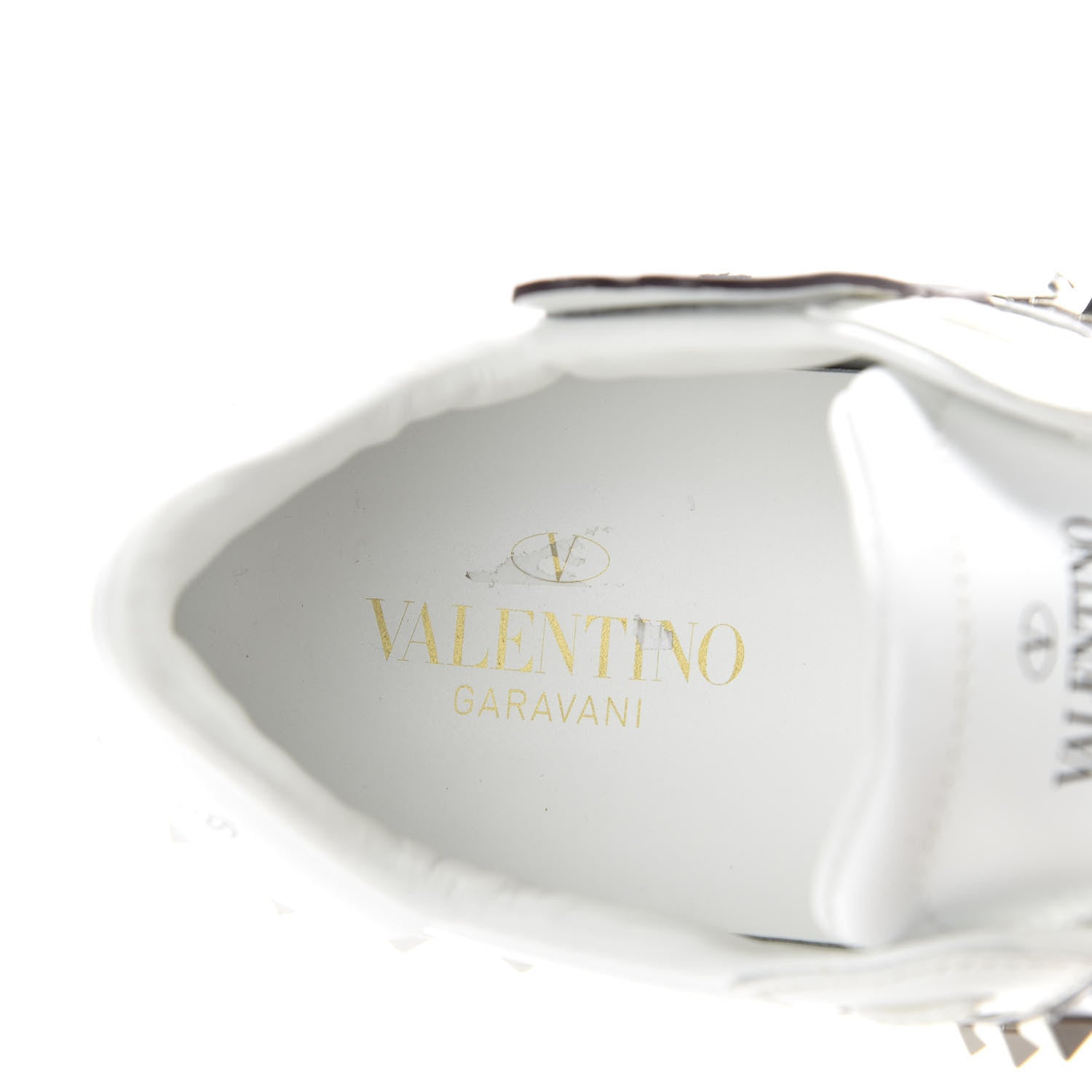 Valentino Garavani X UNDERCOVER Calfskin Butterfly Womens Rockstud Untitled Open Sneakers 39 White Silver 8 of 11