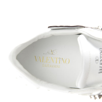 Valentino Garavani X UNDERCOVER Calfskin Butterfly Womens Rockstud Untitled Open Sneakers 39 White Silver 8 of 11