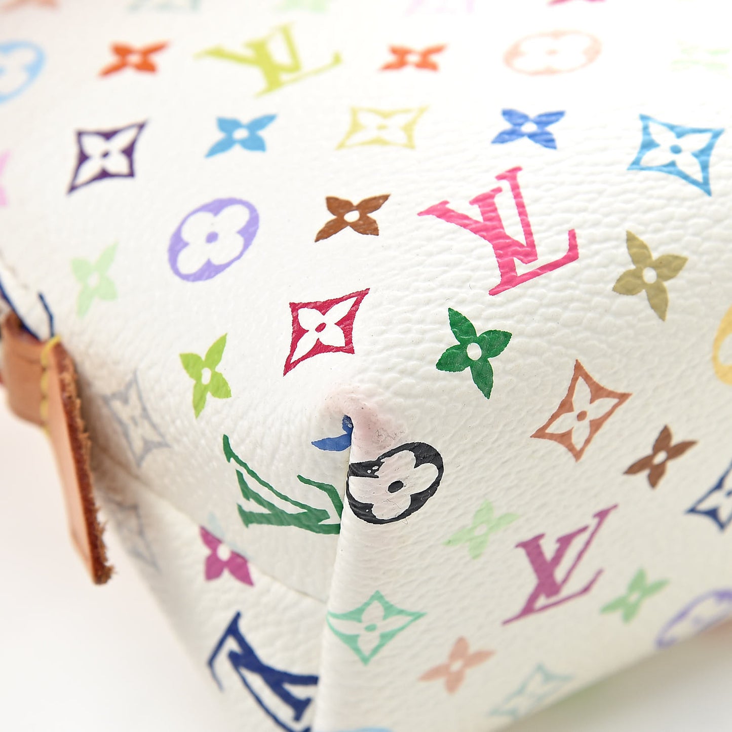 Monogram Multicolor Cosmetic Pouch White Litchi
