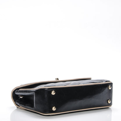 Chanel Lambskin Small Chevron Flap Black Beige 4 of 7