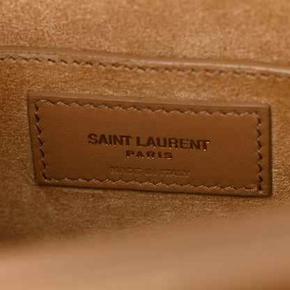 Saint Laurent Smooth Calfskin Medium Monogram Sunset Satchel Beige 6 of 10