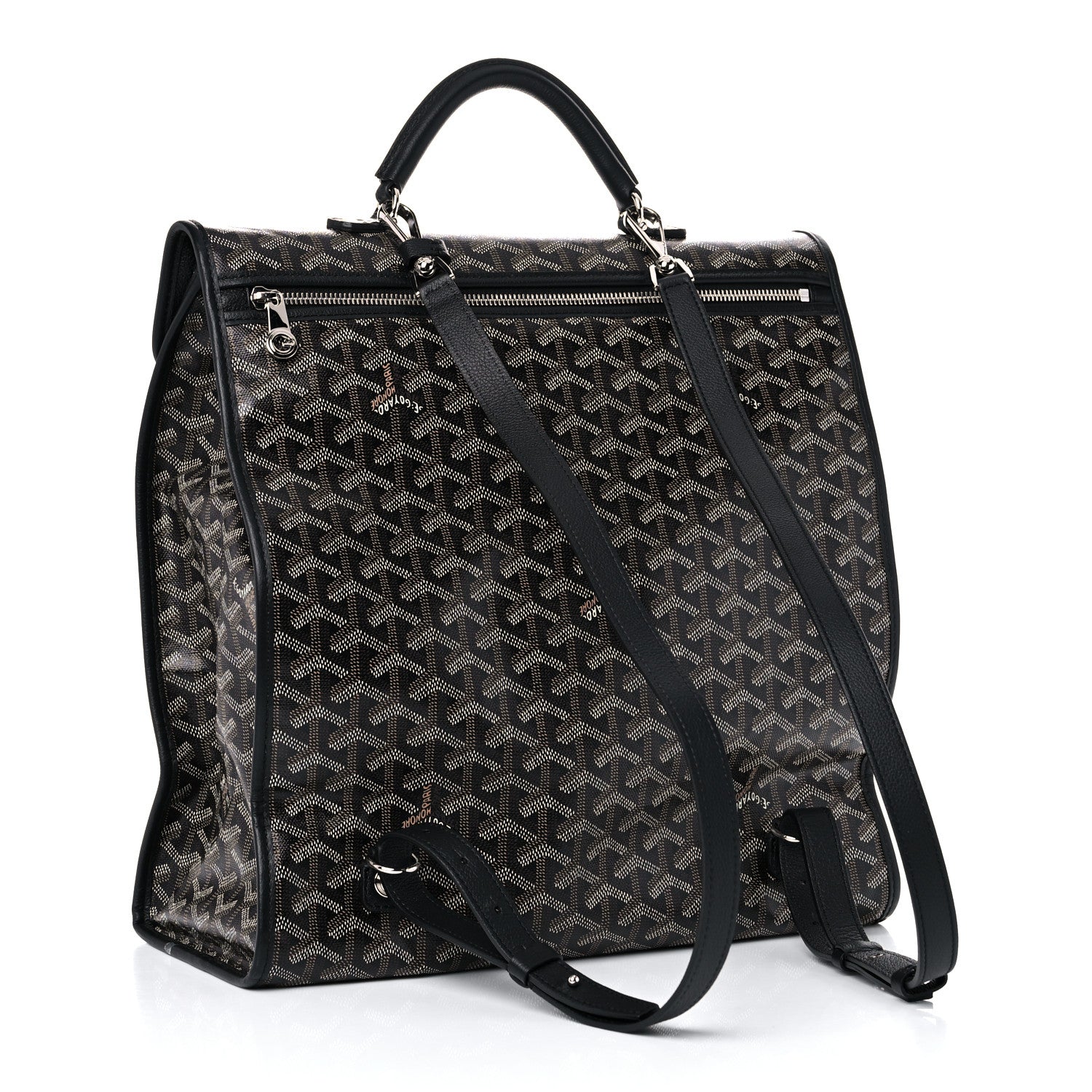 Goyard Goyardine Saint Leger Soft Briefcase Backpack Black 3 of 9