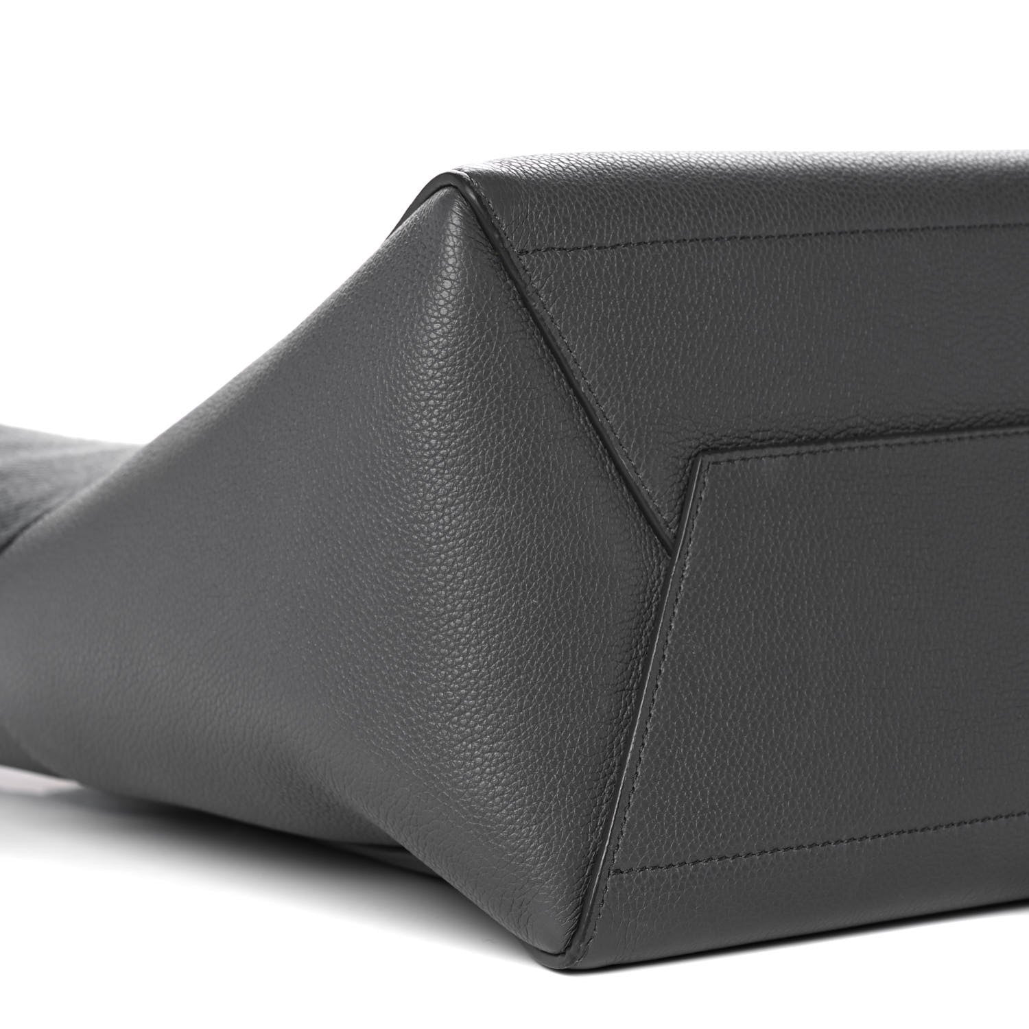 Celine Soft Grained Calfskin Sangle Bucket Bag Grey 7 of 8