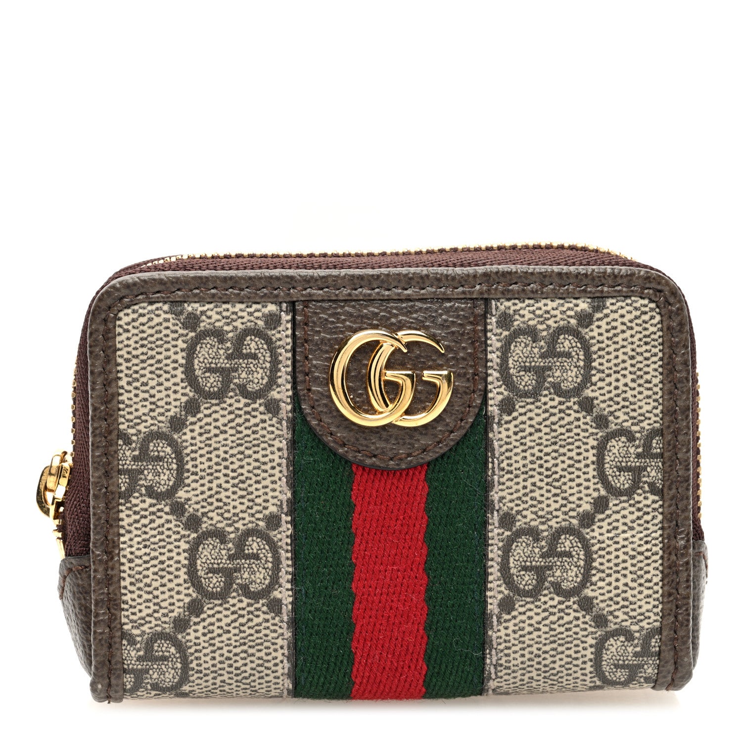 Gucci GG Supreme Monogram Web Ophidia Playing Card Case Beige New Acero 1 of 7