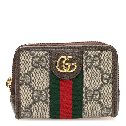 Gucci GG Supreme Monogram Web Ophidia Playing Card Case Beige New Acero 1 of 7