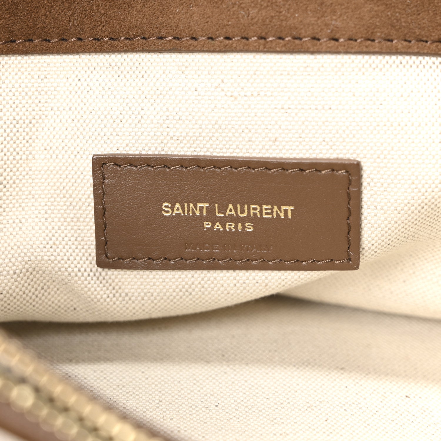 Saint Laurent Suede Shearling Patchwork Monogram Giant Jamie Brown Beige 6 of 10