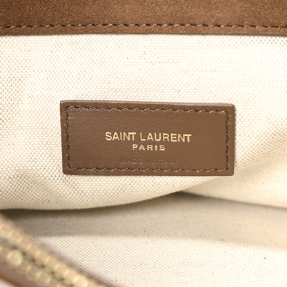 Saint Laurent Suede Shearling Patchwork Monogram Giant Jamie Brown Beige 6 of 10