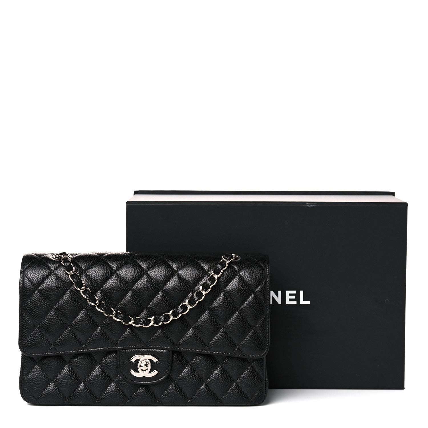 Chanel Caviar Quilted Medium Double Flap Black 11 of 11