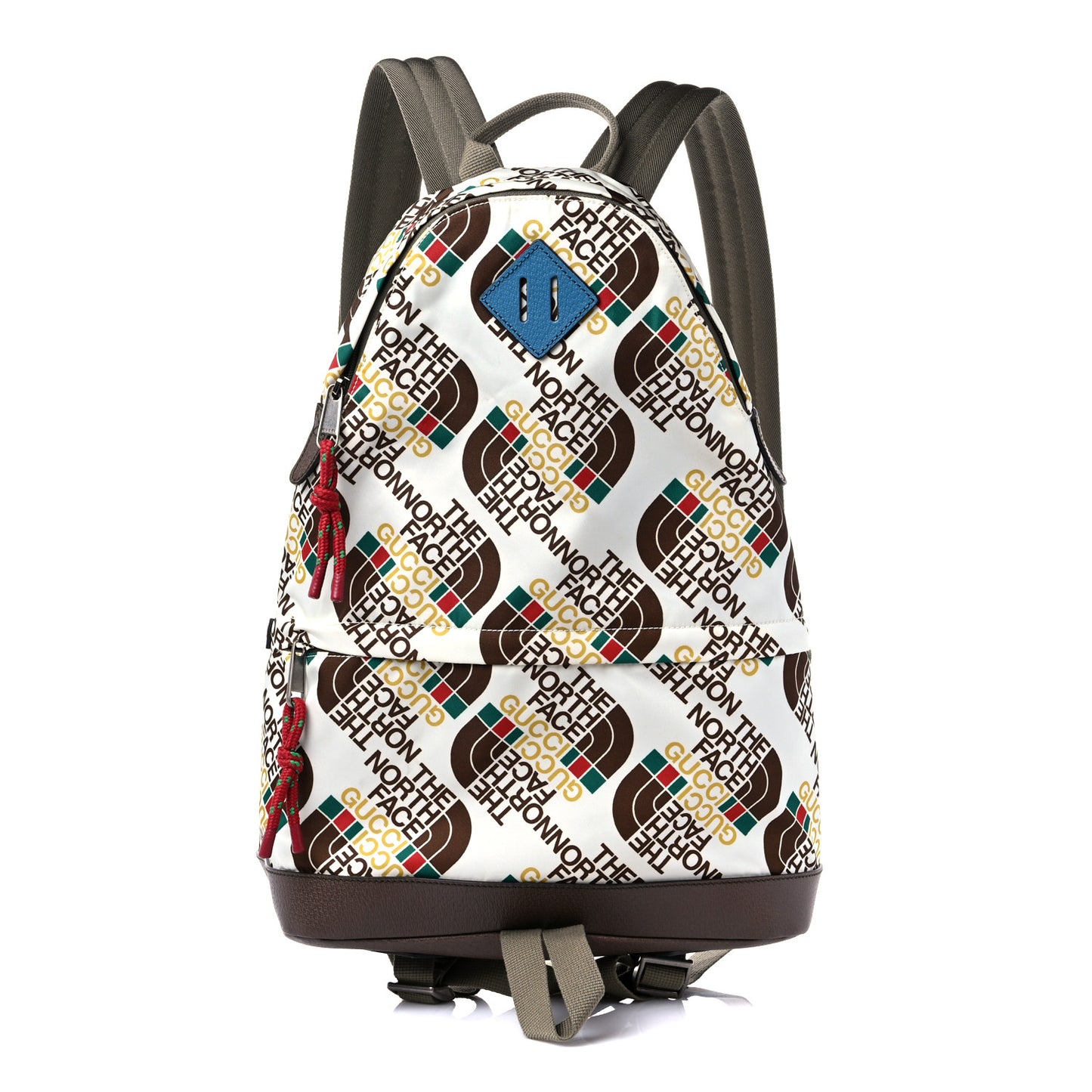 X THE NORTH FACE Econyl Nylon Medium Backpack Brown White