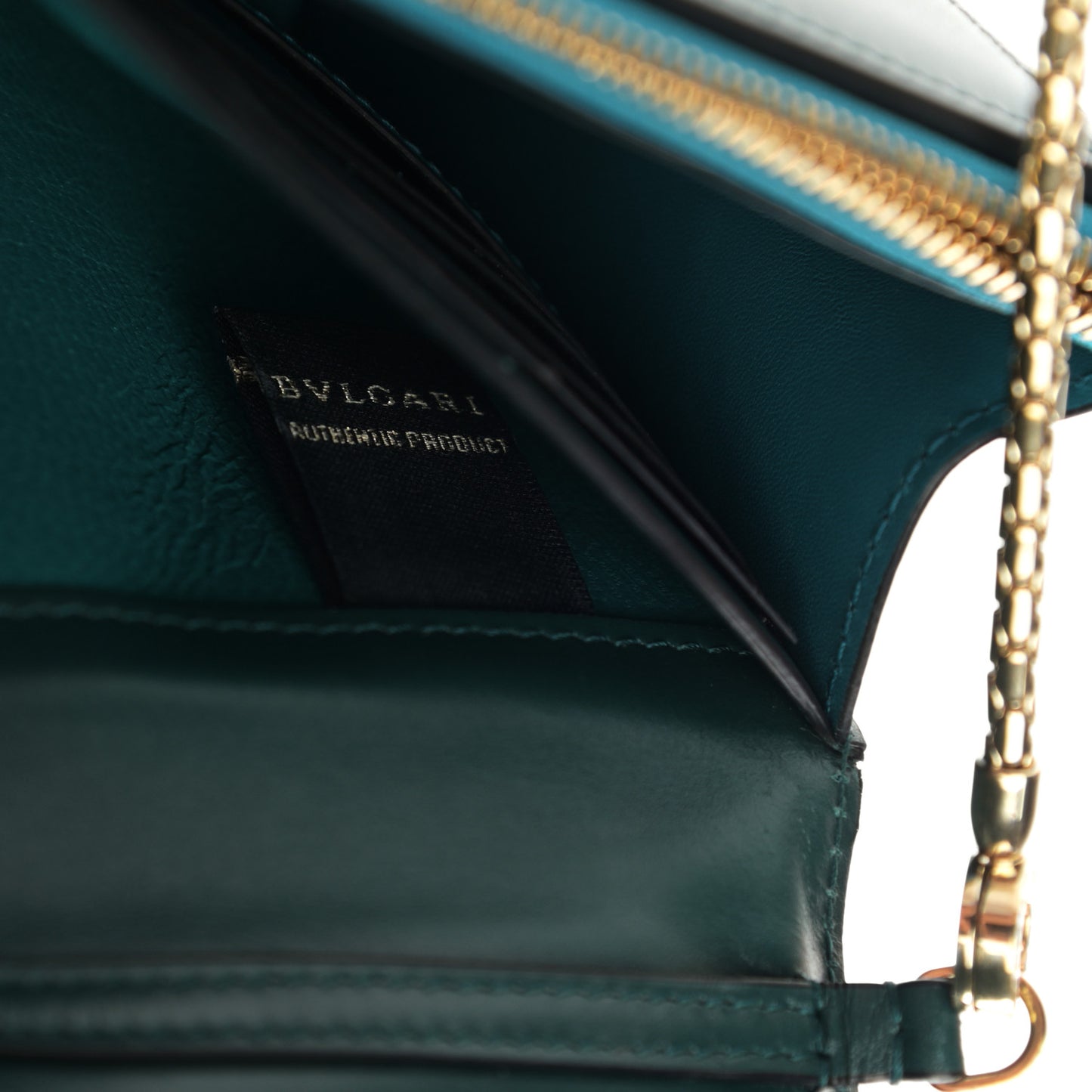 Calfskin Serpenti Forever Chain Pouch Bag Emerald Green