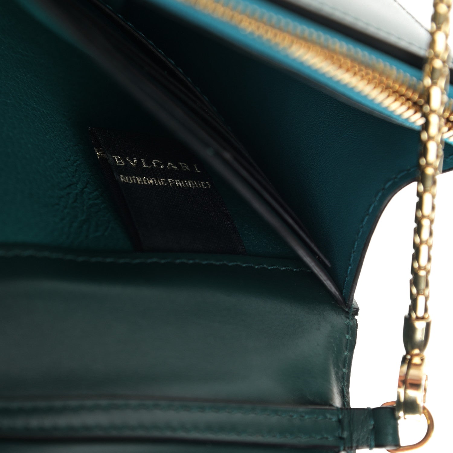 Bulgari Calfskin Serpenti Forever Chain Pouch Bag Emerald Green 7 of 11
