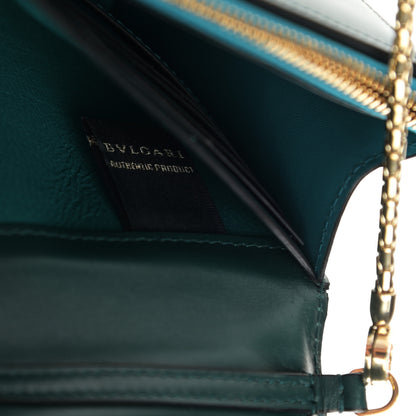 Bulgari Calfskin Serpenti Forever Chain Pouch Bag Emerald Green 7 of 11
