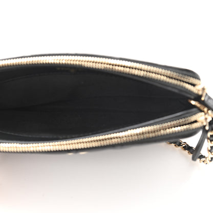 Chanel Calfskin Quilted Pearl Small Clutch With Chain Black 6 of 15