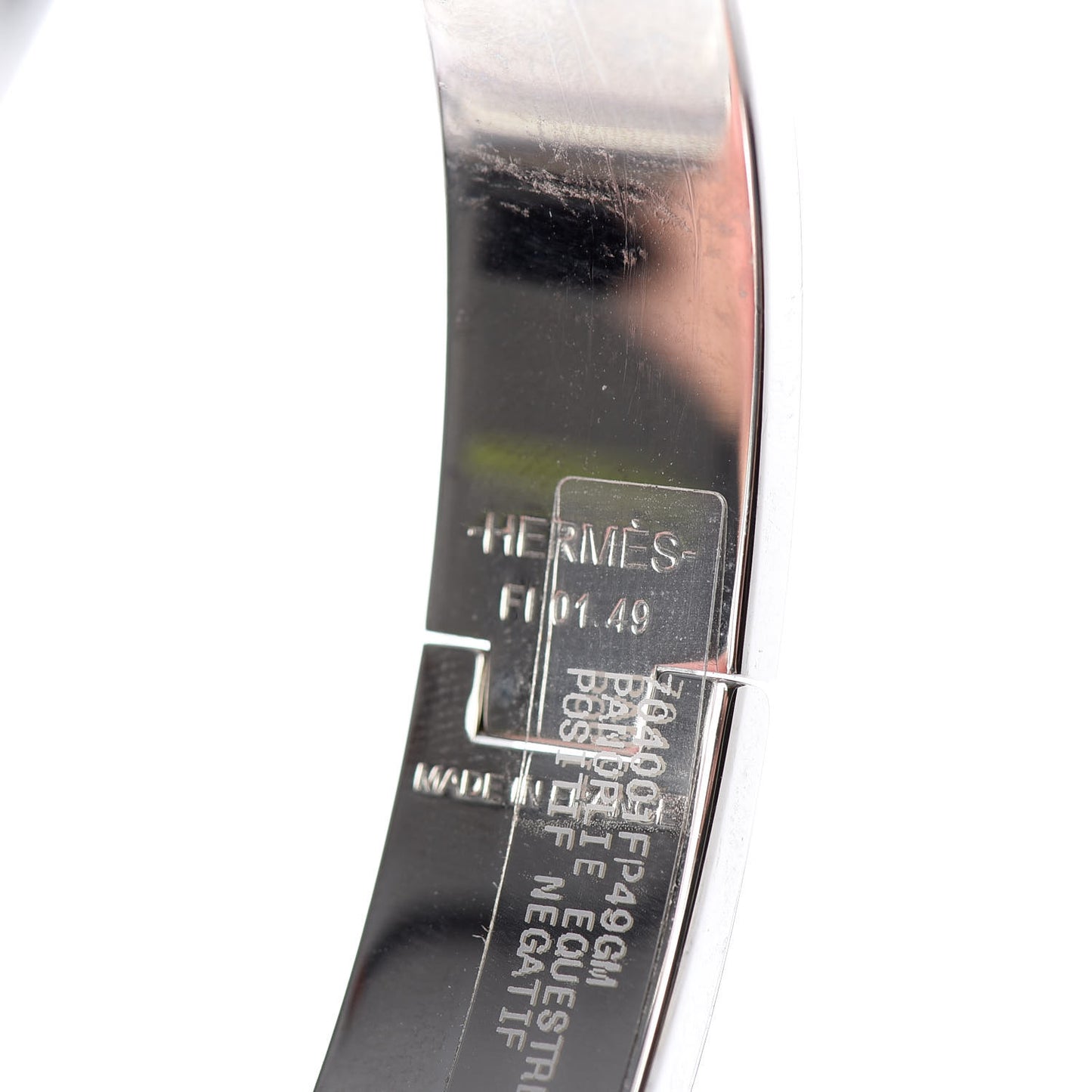 Enamel Printed Panoplie Equestre Narrow Clic Clac H Bracelet GM Positif Negatif