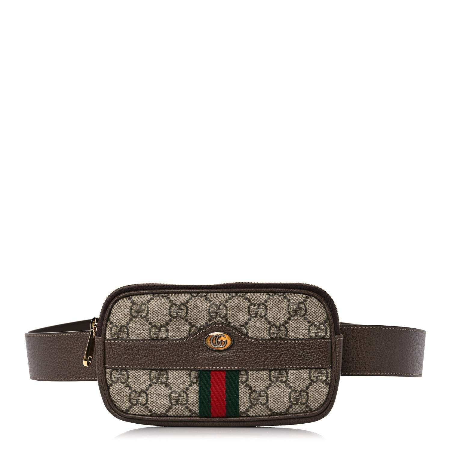 Gucci GG Supreme Monogram Ophidia Belted iPhone Case 95 38 Dark Brown 1 of 12