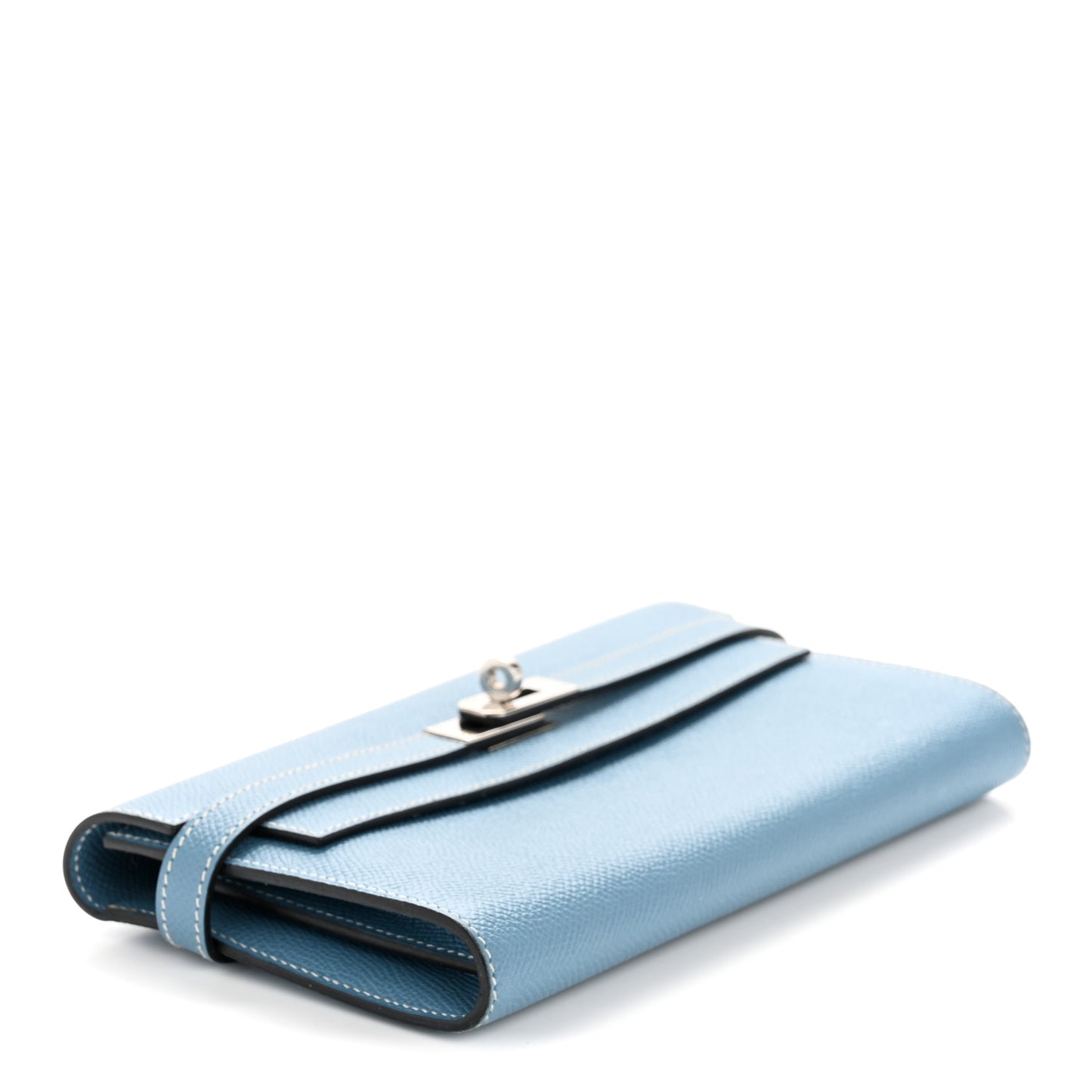 Epsom Kelly Longue Wallet Blue Jean