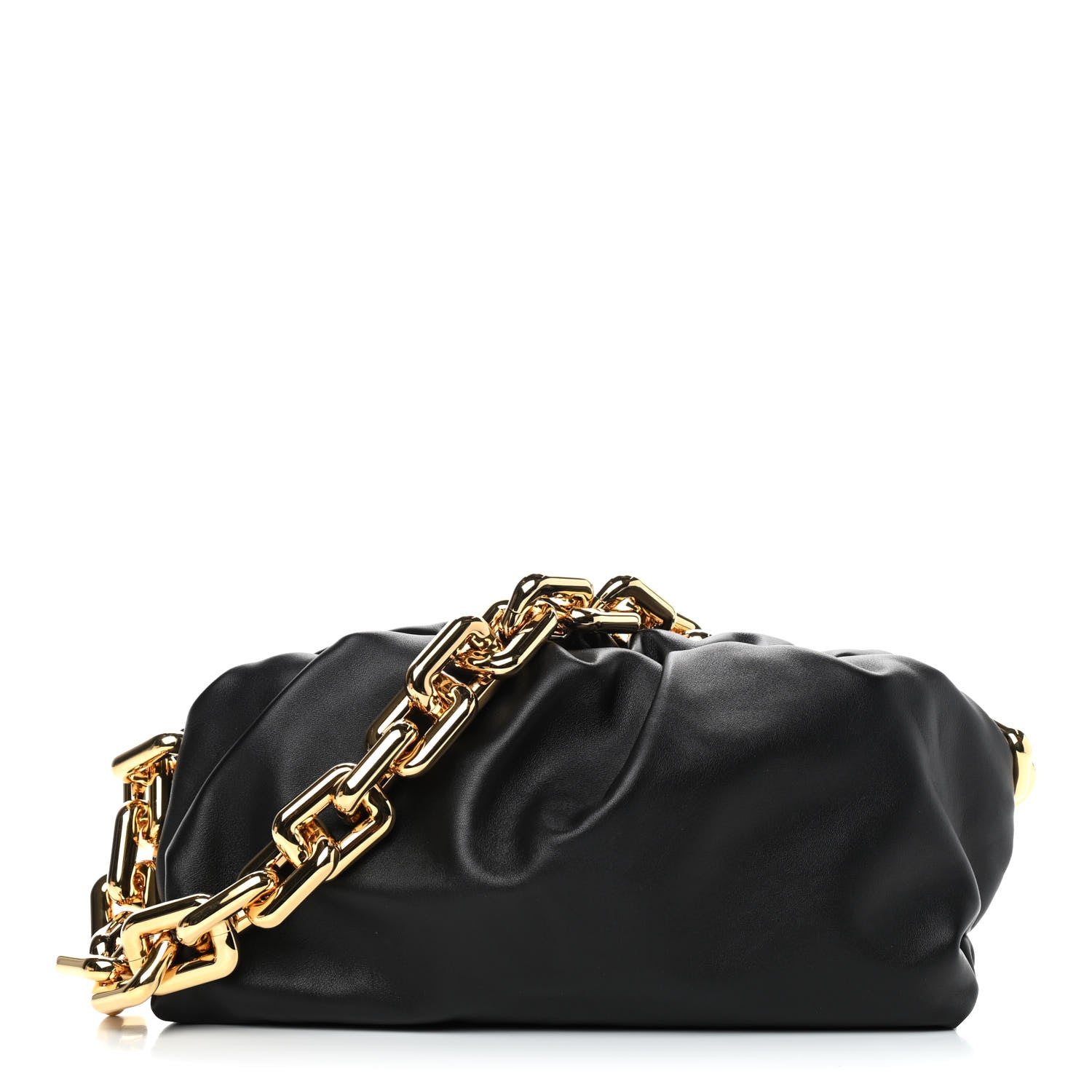 Bottega Veneta Calfskin The Pouch Chain Black 1 of 9