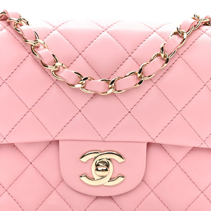 Chanel Lambskin Quilted Mini Rectangular Flap Light Pink 8 of 10
