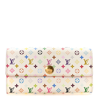 Louis Vuitton Monogram Multicolor Sarah Wallet White Litchi 1 of 7