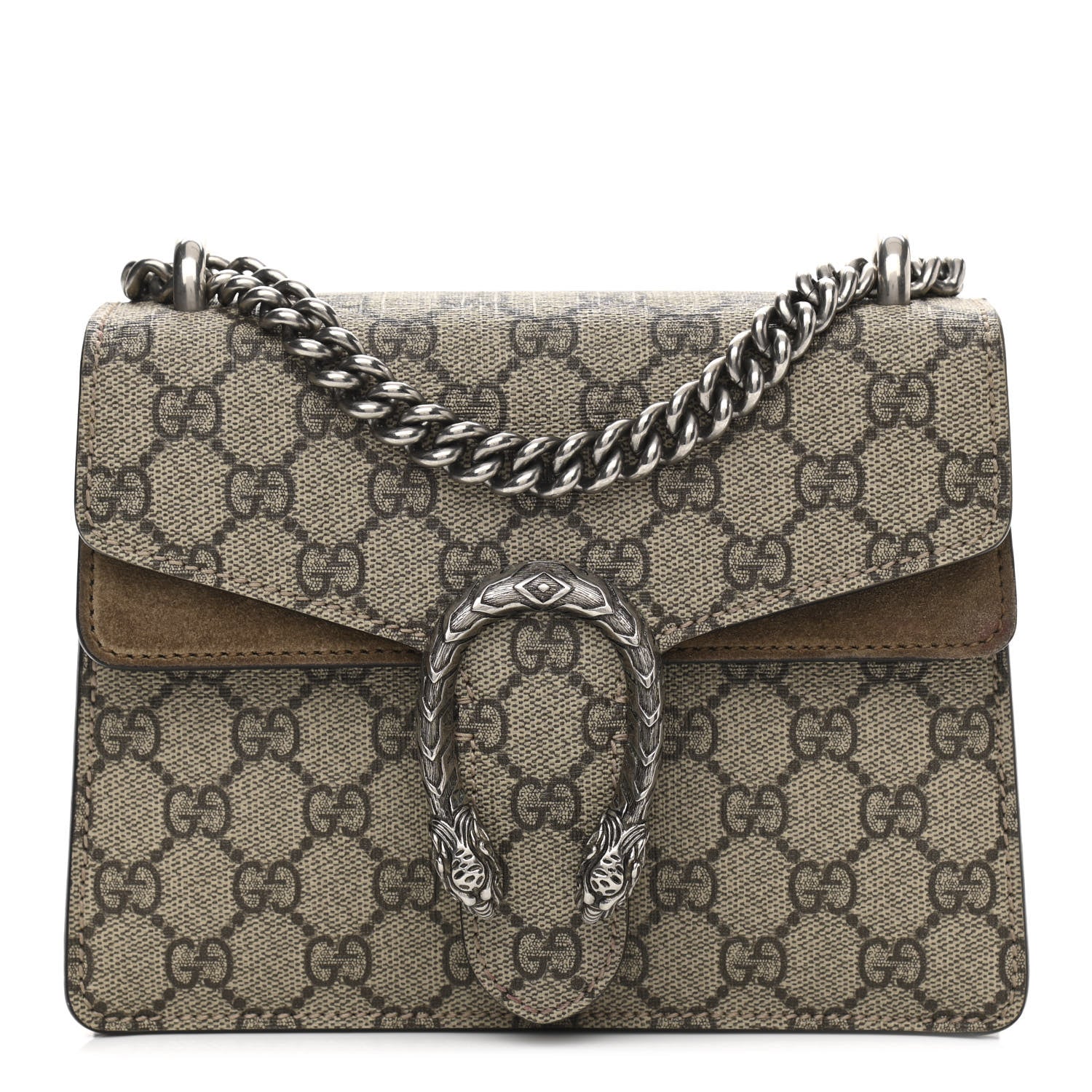Gucci GG Supreme Monogram Mini Dionysus Shoulder Bag Taupe 1 of 15