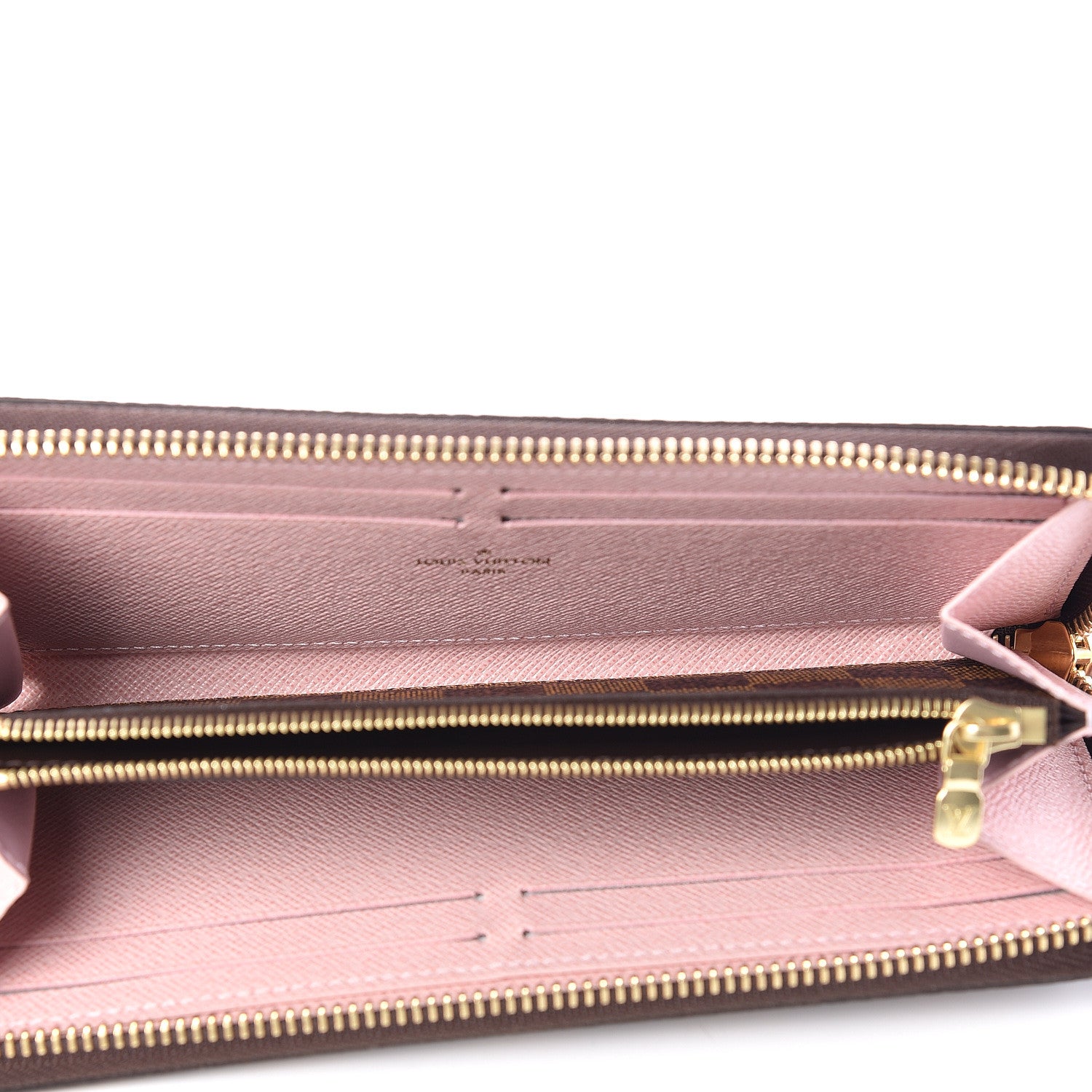 Louis Vuitton Damier Ebene Clemence Wallet Rose Ballerine 5 of 7