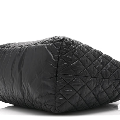 Chanel Nylon Quilted Large Coco Cocoon Tote Black 10 of 10
