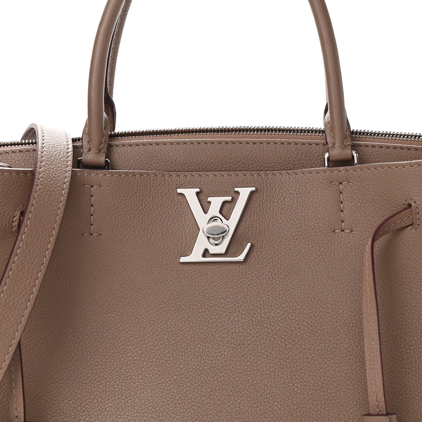 Calfskin Lockmeto Taupe Glace