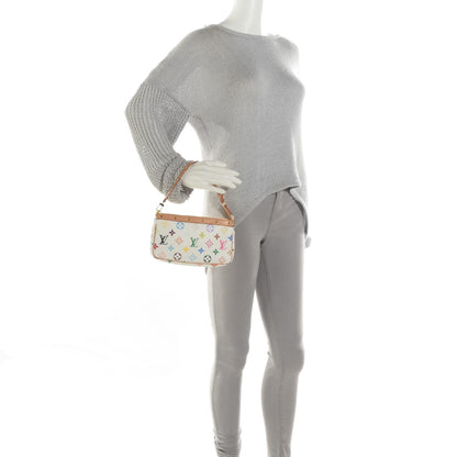 Louis Vuitton Monogram Multicolor Pochette Accessories White 2 of 8