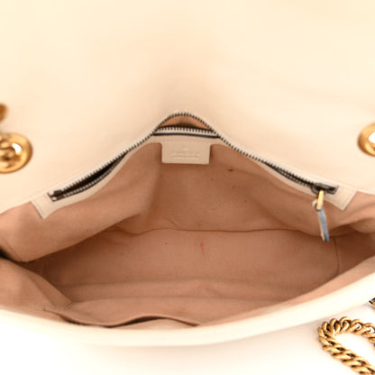 Gucci Calfskin Matelasse Medium GG Marmont Shoulder Bag White 5 of 13