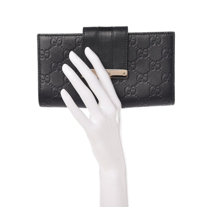 Gucci Guccissima Ladies Web Long Wallet Black 2 of 10