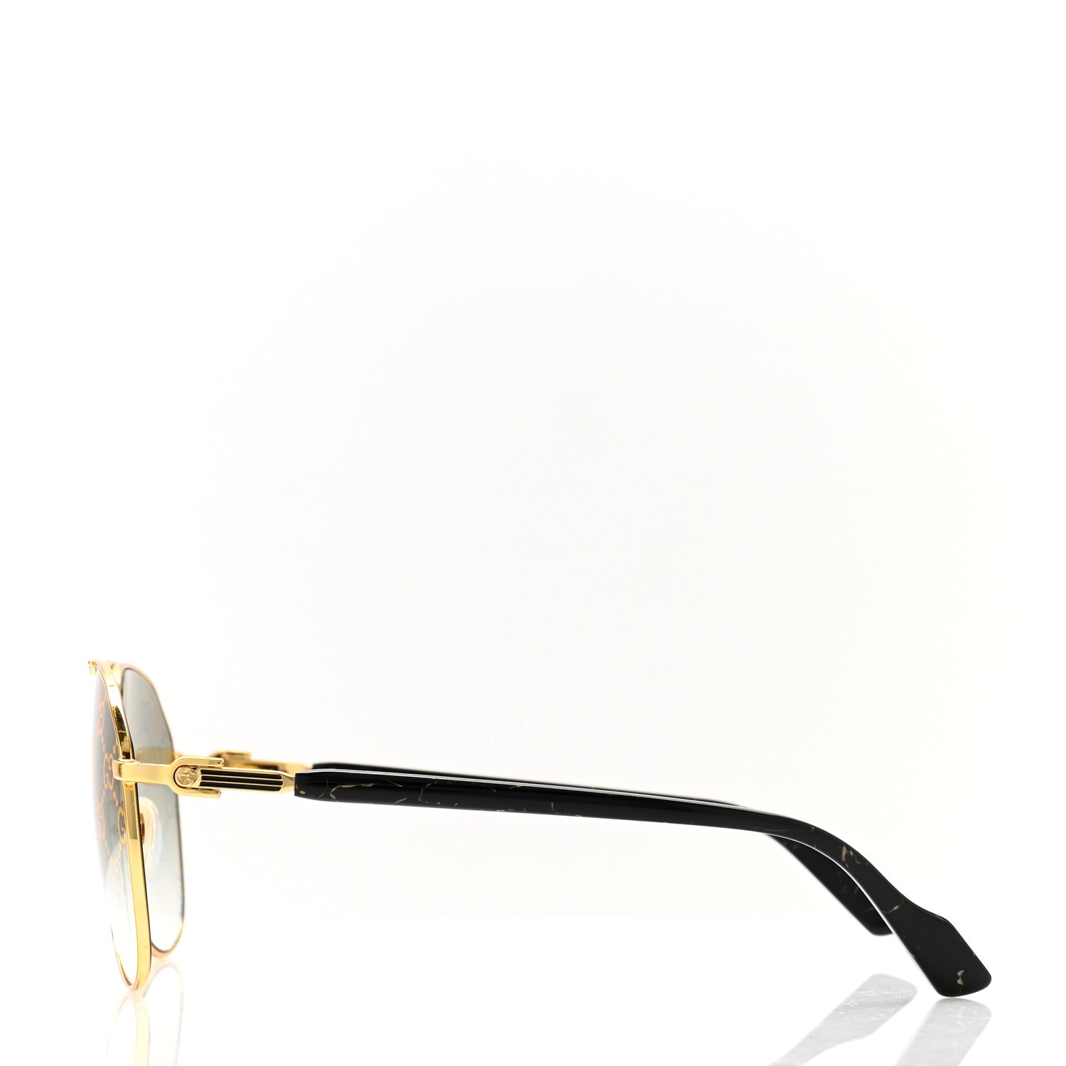 Gucci Metal Aviator Sunglasses GG1220S Gold Multicolor 3 of 7