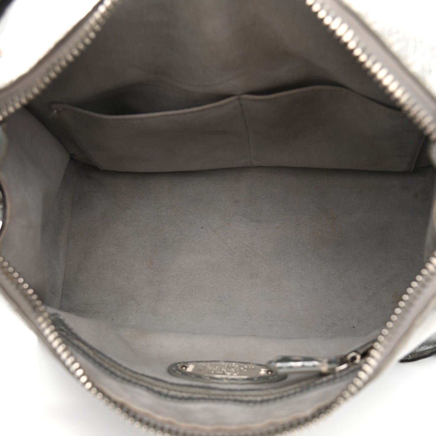 Cuoio Romano Lux Selleria Lei Boston Tote Argento
