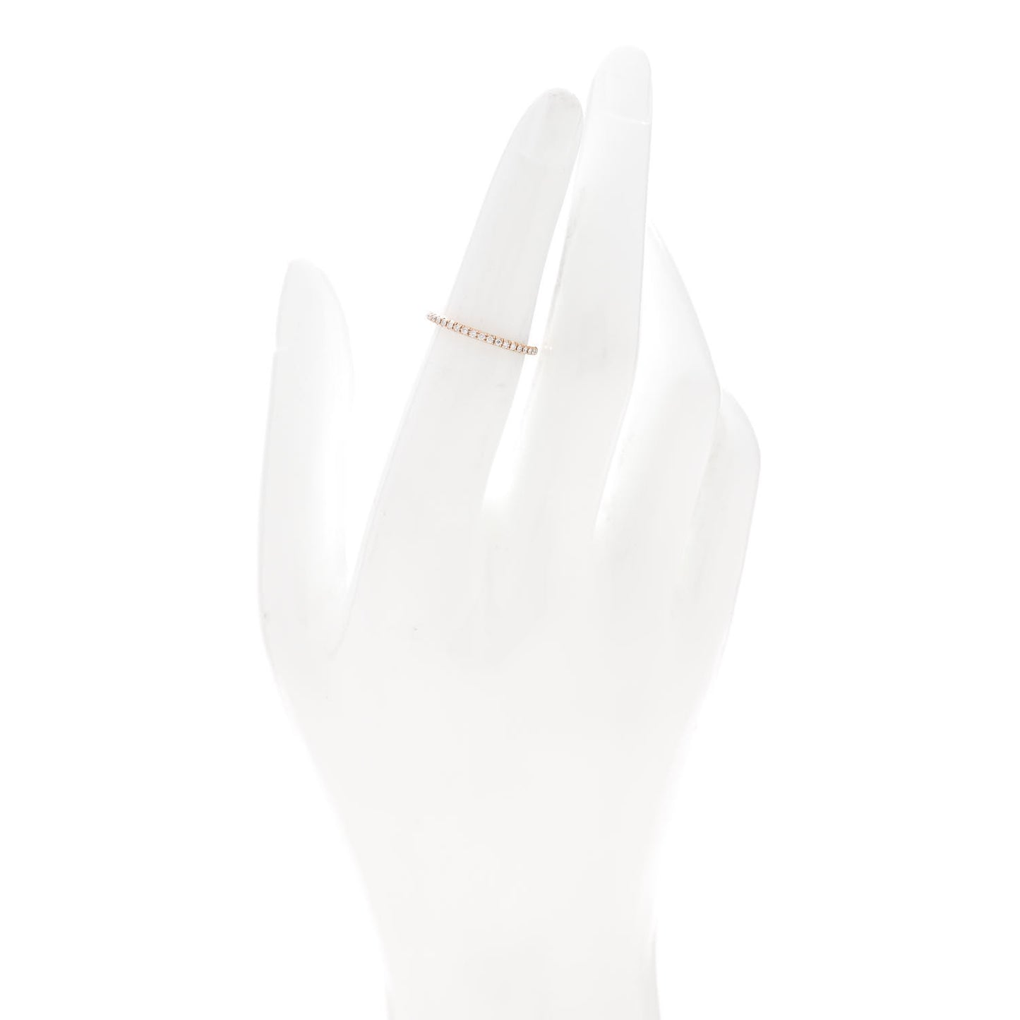 18K Rose Gold Diamond Metro Band Ring 50 5.5
