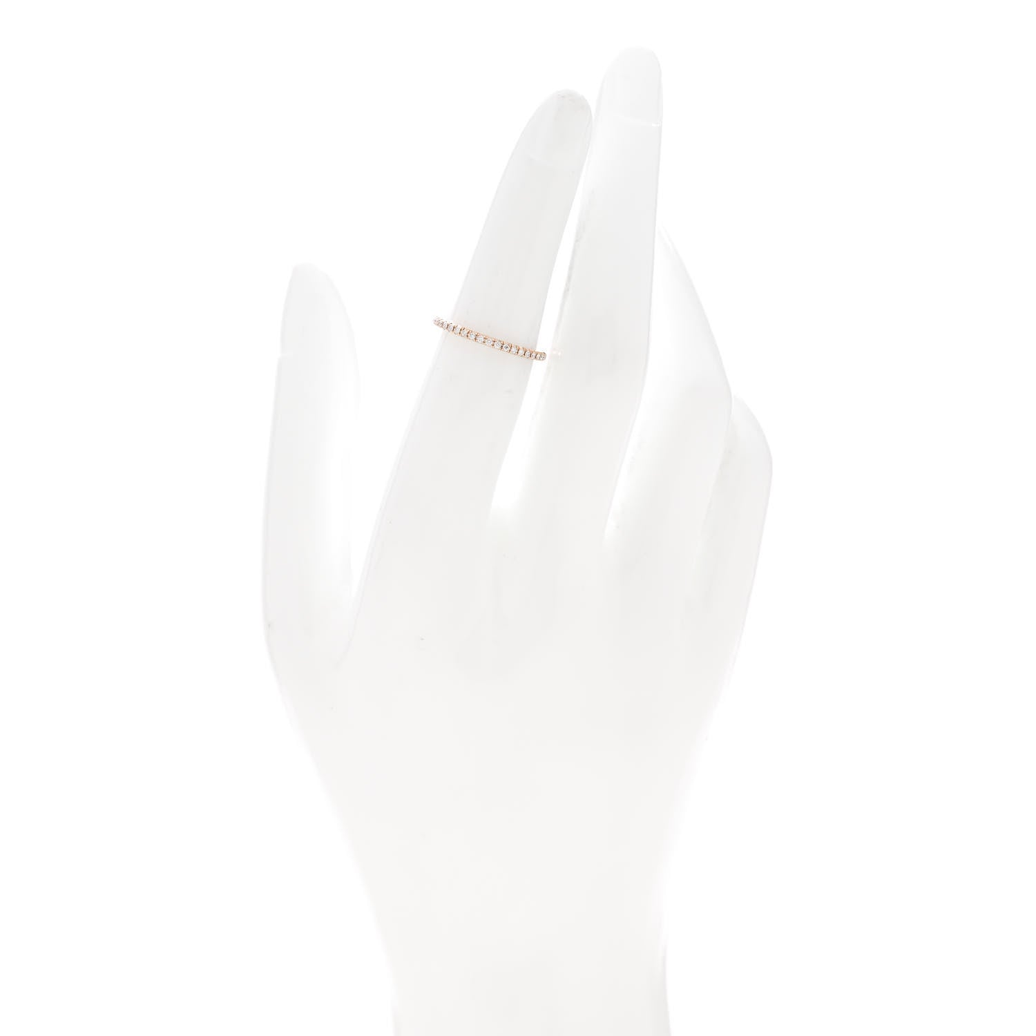 Tiffany 18K Rose Gold Diamond Metro Band Ring 50 5.5 2 of 4