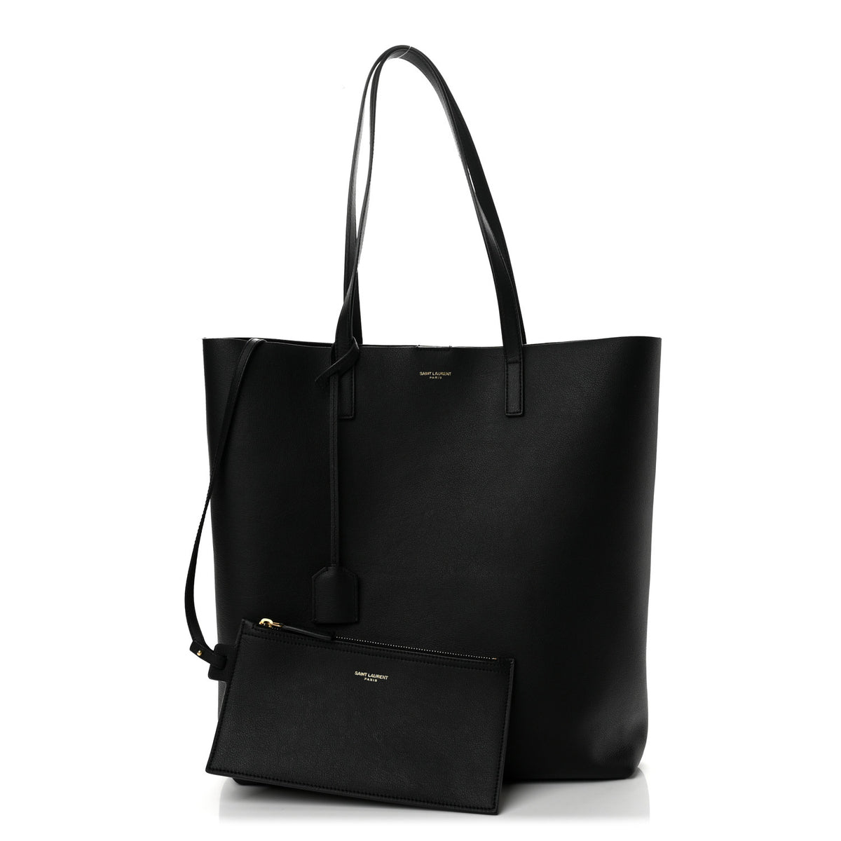 Saint Laurent Calfskin North-South Shopping Tote Black 3 of 13