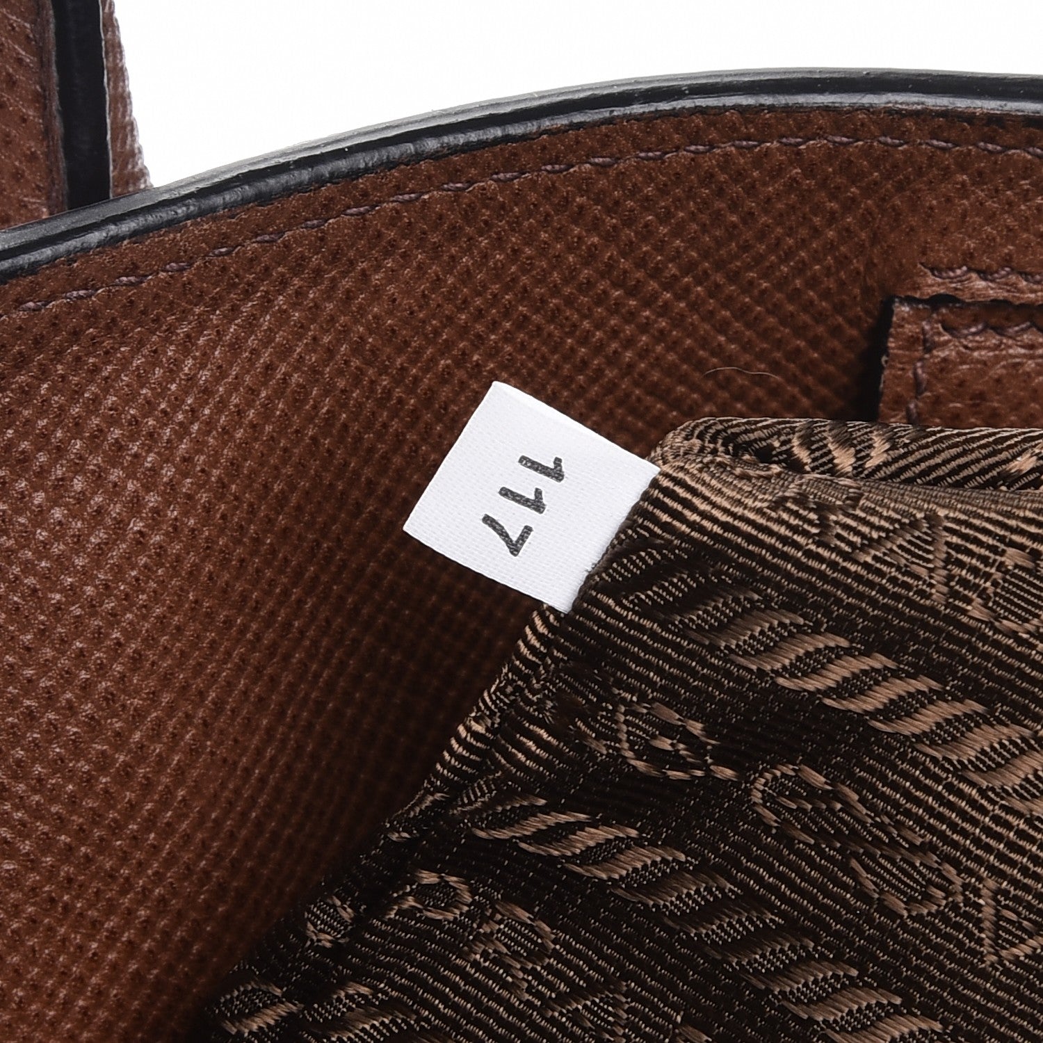 Prada Saffiano Cuir Front Pocket Tote Palissandro 8 of 8