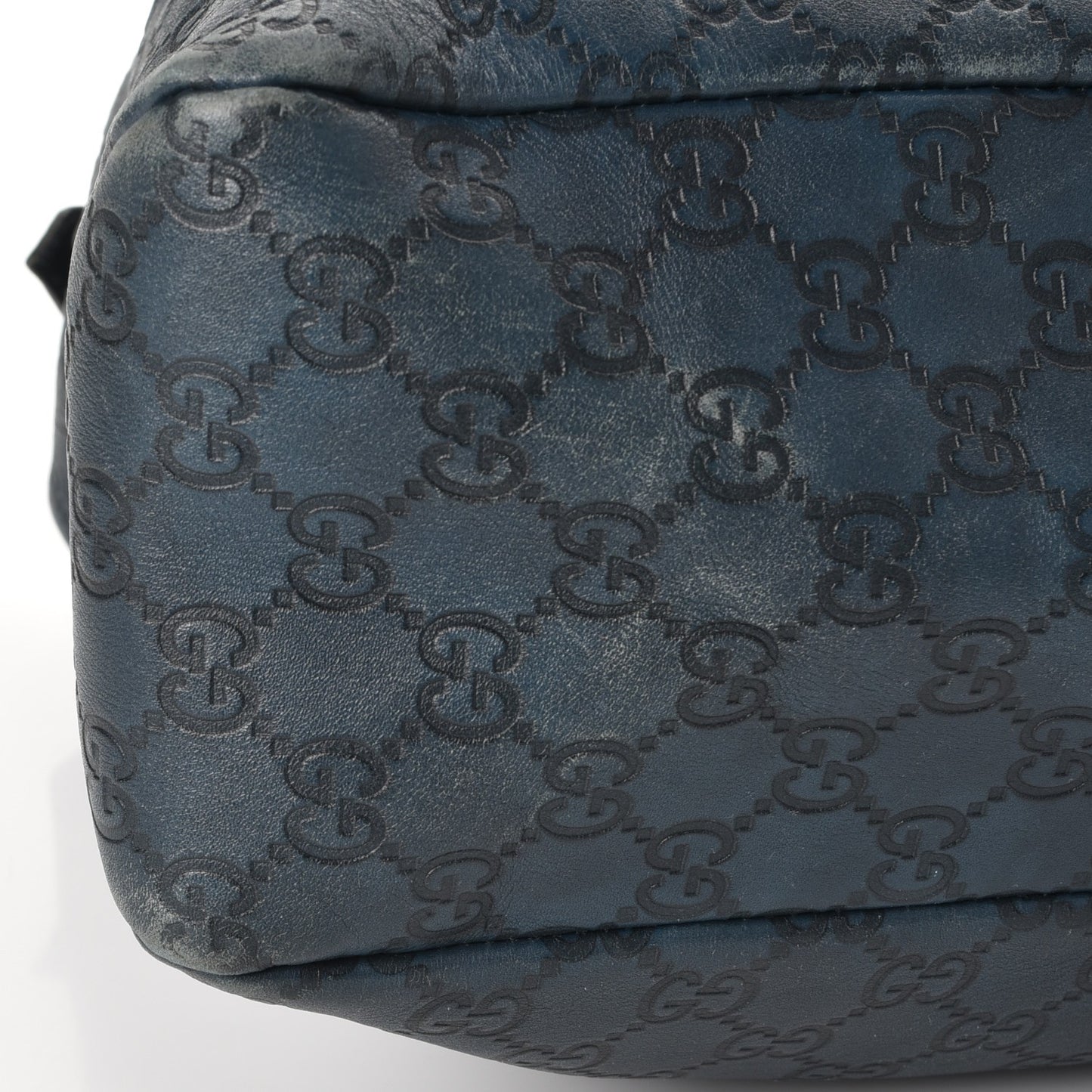 Guccissima Large Horsebit Chain Hobo Blue