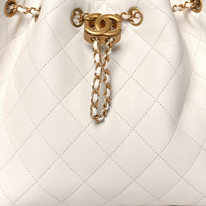 Chanel Caviar Quilted Small Chanel 25 Handbag White 8 of 11
