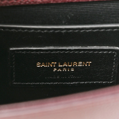 Saint Laurent Grain De Poudre Small Monogram Kate Satchel Armaranto 6 of 9