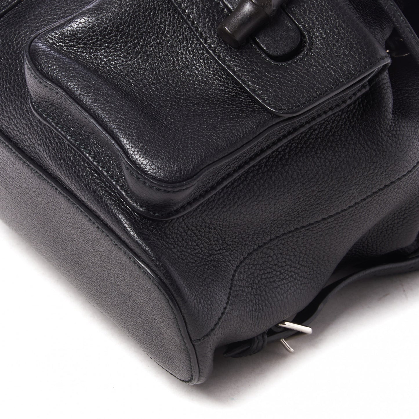 Cellarius Calfskin Medium Bamboo Backpack Black