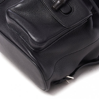 Gucci Cellarius Calfskin Medium Bamboo Backpack Black 4 of 8