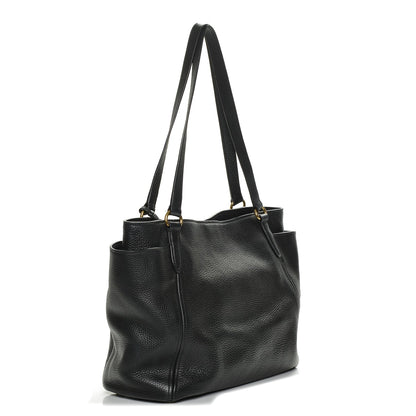 Prada Vitello Daino Side Pocket Tote Nero Black 3 of 6