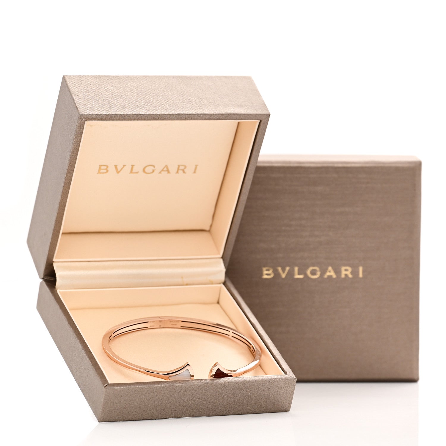 Bulgari 18K Rose Gold Mother of Pearl Carnelian Divas Dream Cuff Bracelet M 5 of 5