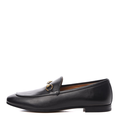 Gucci Calfskin Womens Jordaan Loafers 39.5 Black 1 of 12